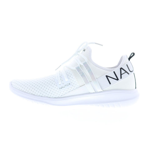 Nautica Yurem ZFN151 Womens White Mesh Lace Up Lifestyle Sneakers Shoes