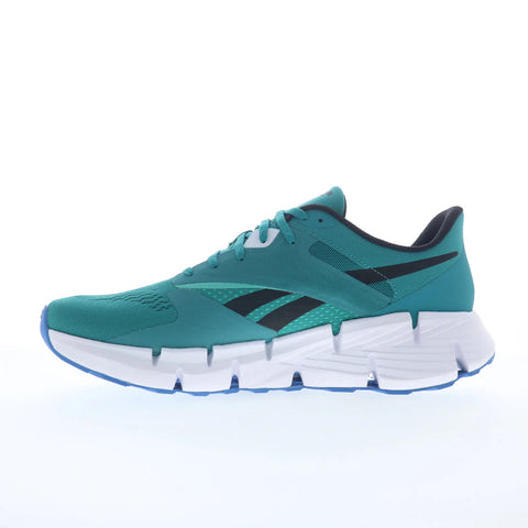 Reebok Zig Dynamica 5 Mens Green Mesh Lace Up Lifestyle Sneakers Shoes