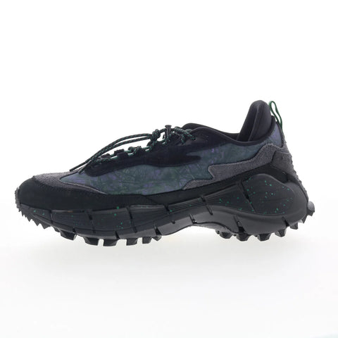 Reebok Zig Kinetica 2.5 Edge Mens Black Suede Lace Up Athletic Running Shoes