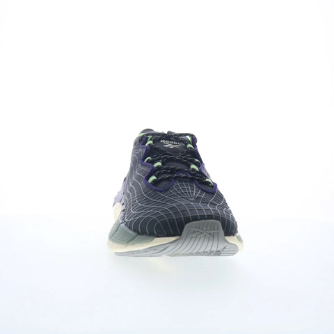 Reebok Zig Kinetica II Womens Black Canvas Lace Up Athletic Running Shoes