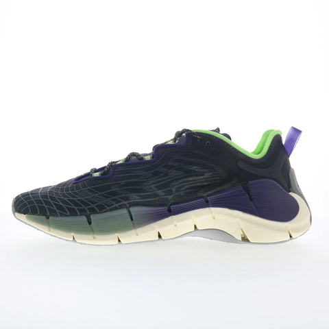 Reebok Zig Kinetica II Womens Black Canvas Lace Up Athletic Running Shoes