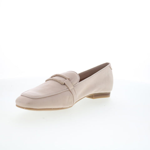 Miz Mooz Ziya Womens Beige Leather Slip On Loafer Flats Shoes