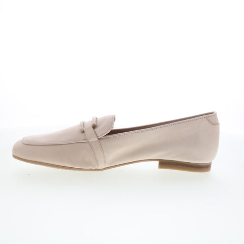 Miz Mooz Ziya Womens Beige Leather Slip On Loafer Flats Shoes
