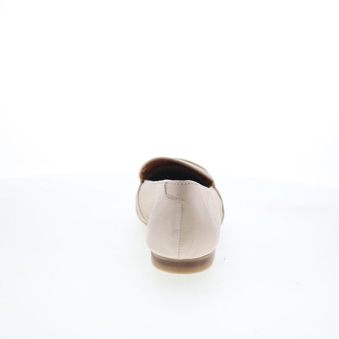 Miz Mooz Ziya Womens Beige Leather Slip On Loafer Flats Shoes