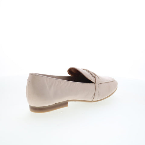 Miz Mooz Ziya Womens Beige Leather Slip On Loafer Flats Shoes