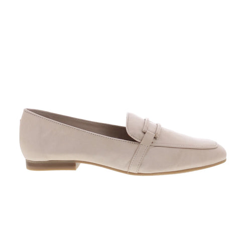 Miz Mooz Ziya Womens Beige Leather Slip On Loafer Flats Shoes