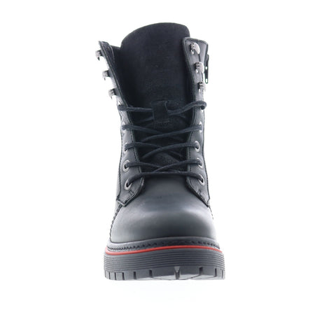 Bos. & Co. Zoa Womens Black Leather Lace Up Casual Dress Boots