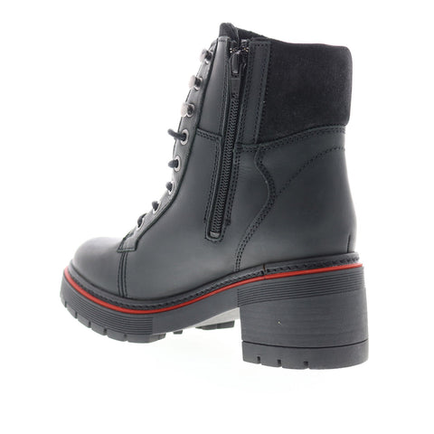 Bos. & Co. Zoa Womens Black Leather Lace Up Casual Dress Boots