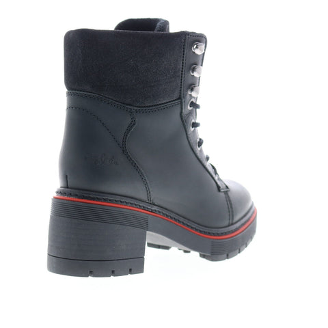 Bos. & Co. Zoa Womens Black Leather Lace Up Casual Dress Boots