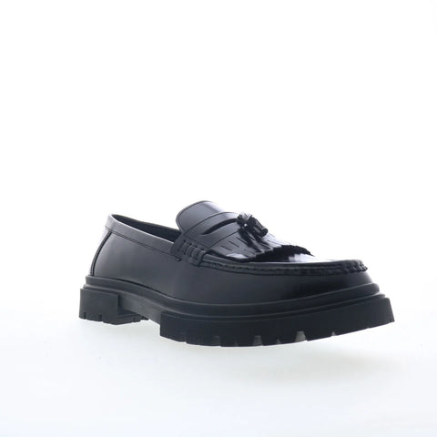 Steve Madden Zoey Mens Black Leather Loafers & Slip Ons Casual Shoes