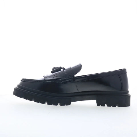 Steve Madden Zoey Mens Black Leather Loafers & Slip Ons Casual Shoes