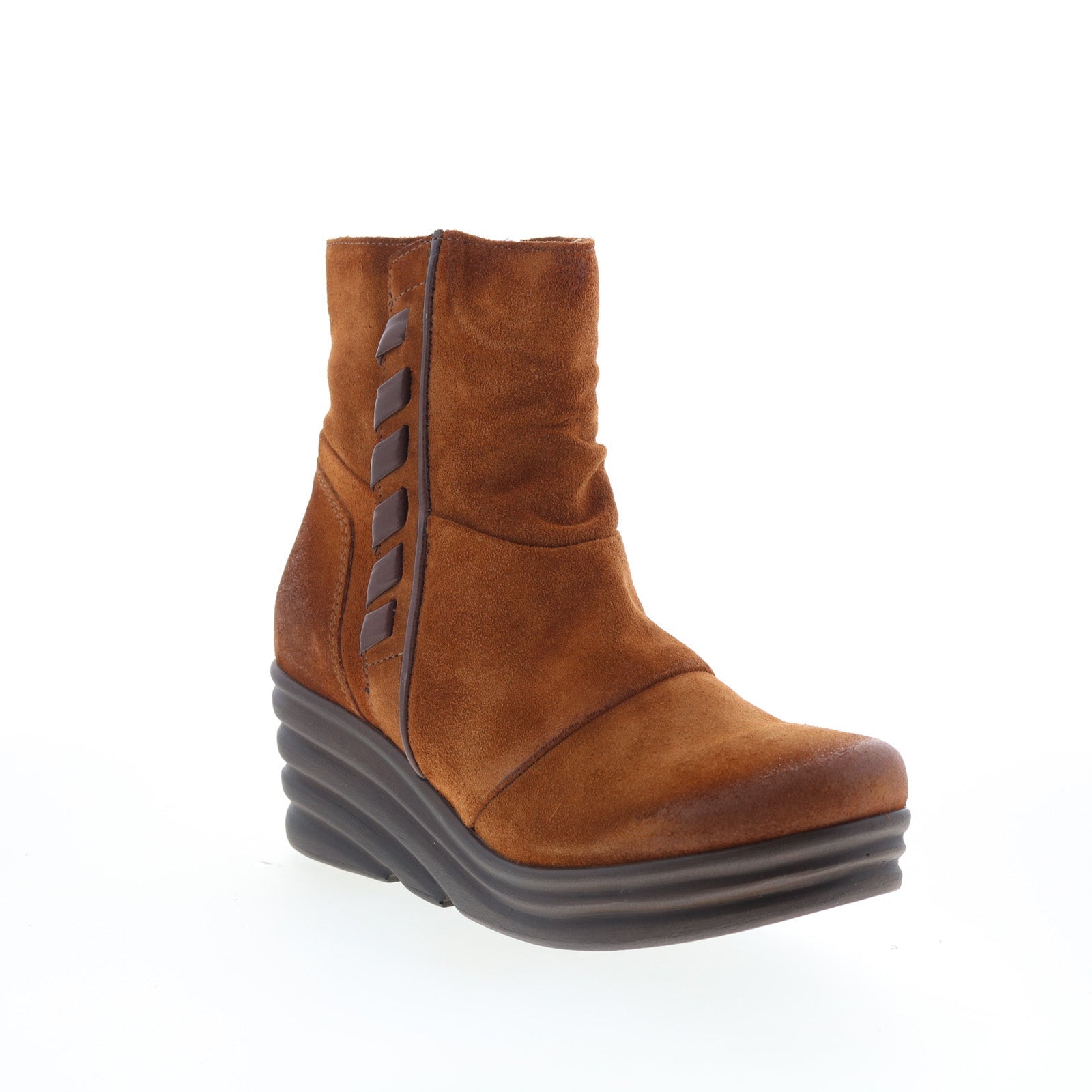 ミツソス Miz Mooz Zola Womens Brown Suede Zipper Ankle & Booties Boots