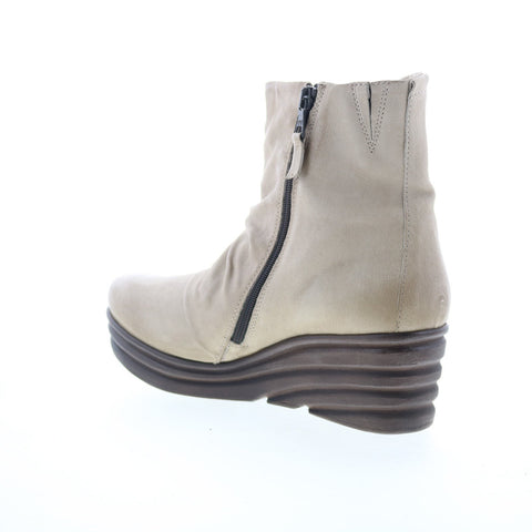 Miz Mooz Zuzu Womens Gray Leather Zipper Ankle & Booties Boots