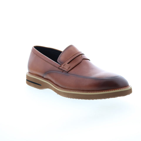 Zanzara Lincoln ZZ1409S Mens Brown Leather Loafers & Slip Ons Penny Shoes