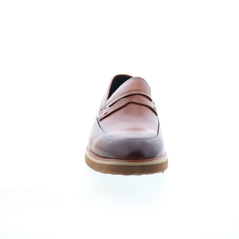 Zanzara Lincoln ZZ1409S Mens Brown Leather Loafers & Slip Ons Penny Shoes