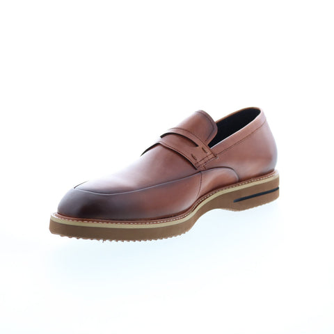 Zanzara Lincoln ZZ1409S Mens Brown Leather Loafers & Slip Ons Penny Shoes