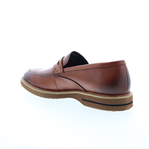 Zanzara Lincoln ZZ1409S Mens Brown Leather Loafers & Slip Ons Penny Shoes