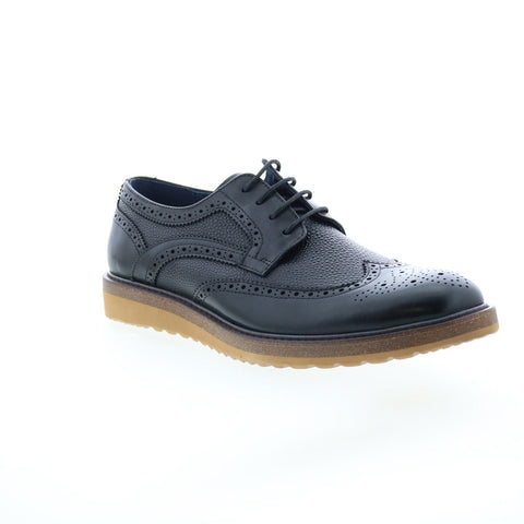 Zanzara Southgate Mens Black Oxfords & Lace Ups Wingtip & Brogue Shoes