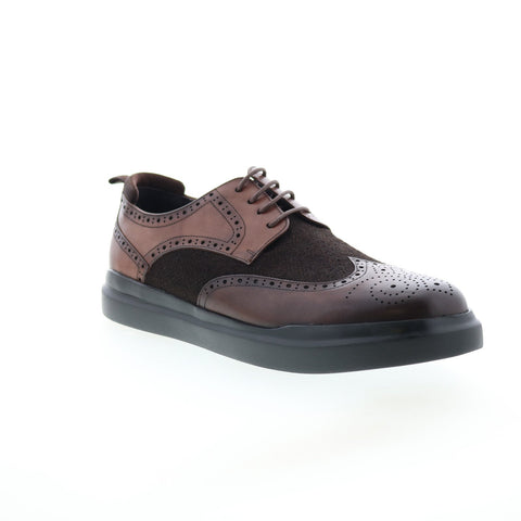 Zanzara Jet ZZ1556L Mens Brown Oxfords & Lace Ups Wingtip & Brogue Shoes