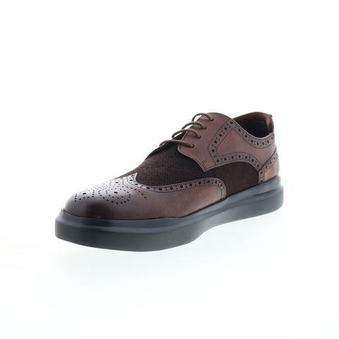 Zanzara Jet ZZ1556L Mens Brown Oxfords & Lace Ups Wingtip & Brogue Shoes