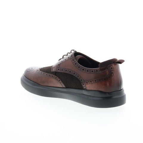 Zanzara Jet ZZ1556L Mens Brown Oxfords & Lace Ups Wingtip & Brogue Shoes