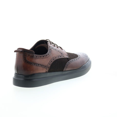 Zanzara Jet ZZ1556L Mens Brown Oxfords & Lace Ups Wingtip & Brogue Shoes