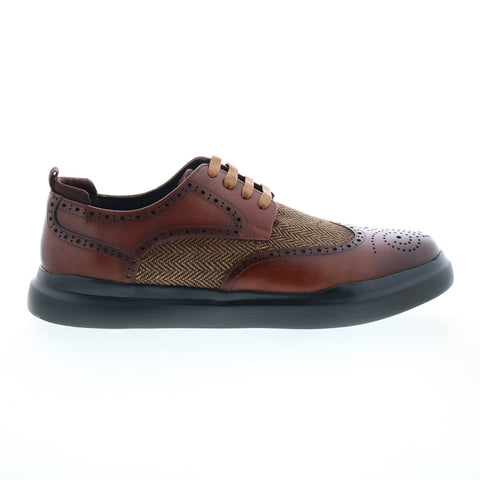 Zanzara Jet ZZ1556L Mens Brown Oxfords & Lace Ups Wingtip & Brogue Shoes