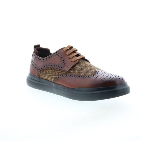 Zanzara Jet ZZ1556L Mens Brown Oxfords & Lace Ups Wingtip & Brogue Shoes