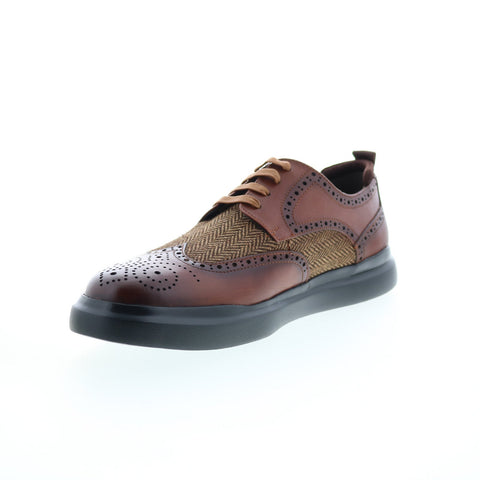 Zanzara Jet ZZ1556L Mens Brown Oxfords & Lace Ups Wingtip & Brogue Shoes