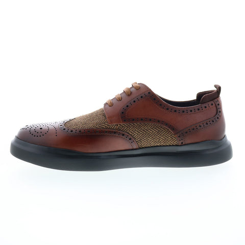 Zanzara Jet ZZ1556L Mens Brown Oxfords & Lace Ups Wingtip & Brogue Shoes
