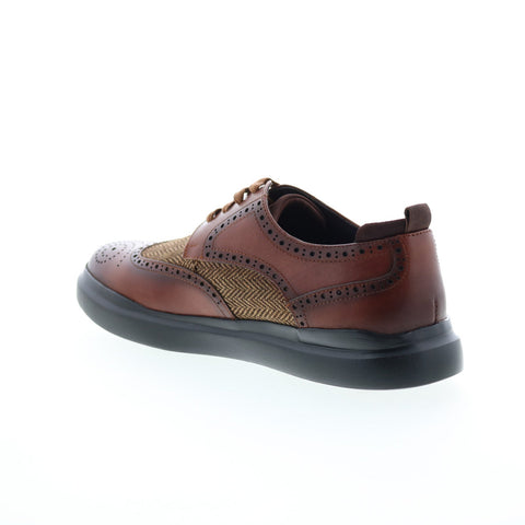 Zanzara Jet ZZ1556L Mens Brown Oxfords & Lace Ups Wingtip & Brogue Shoes
