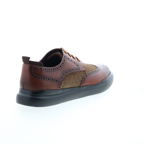 Zanzara Jet ZZ1556L Mens Brown Oxfords & Lace Ups Wingtip & Brogue Shoes