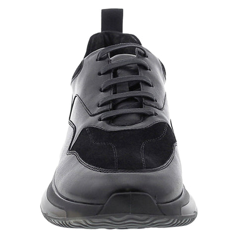 Zanzara Alaric ZZ1572L Mens Black Leather Lace Up Lifestyle Sneakers Shoes