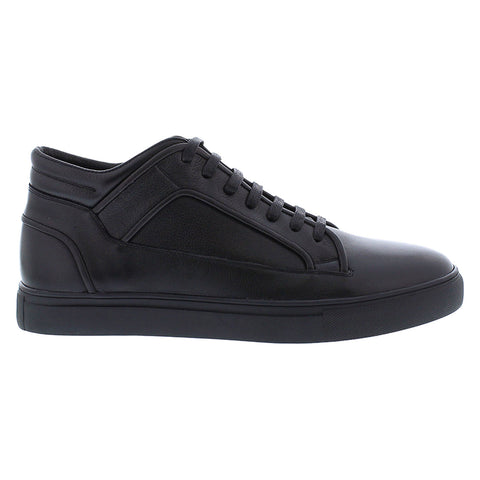 Zanzara Beau ZZ1574H Mens Black Leather Lace Up Lifestyle Sneakers Shoes