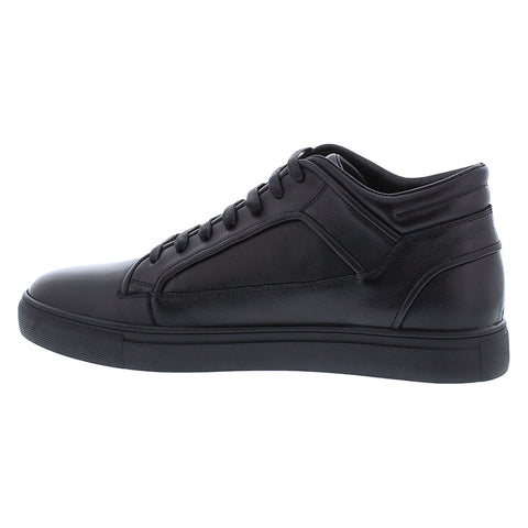 Zanzara Beau ZZ1574H Mens Black Leather Lace Up Lifestyle Sneakers Shoes