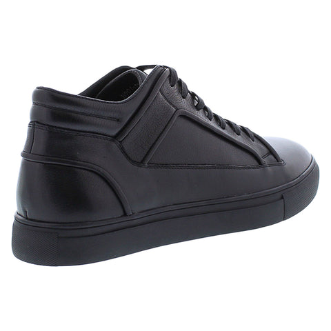Zanzara Beau ZZ1574H Mens Black Leather Lace Up Lifestyle Sneakers Shoes