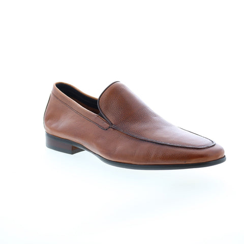 Zanzara Renzo ZZ1634S Mens Brown Leather Loafers & Slip Ons Casual Shoes