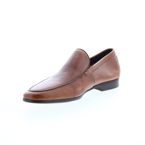 Zanzara Renzo ZZ1634S Mens Brown Leather Loafers & Slip Ons Casual Shoes