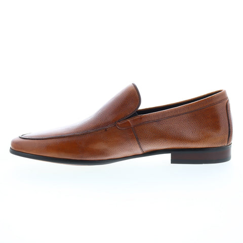 Zanzara Renzo ZZ1634S Mens Brown Leather Loafers & Slip Ons Casual Shoes