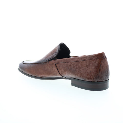 Zanzara Wells ZZ1676S Mens Brown Leather Loafers & Slip Ons Casual Shoes