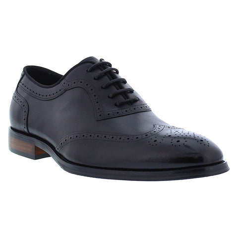 Zanzara Zev ZZ1686C Mens Black Oxfords & Lace Ups Wingtip & Brogue Shoes