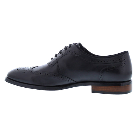 Zanzara Zev ZZ1686C Mens Black Oxfords & Lace Ups Wingtip & Brogue Shoes