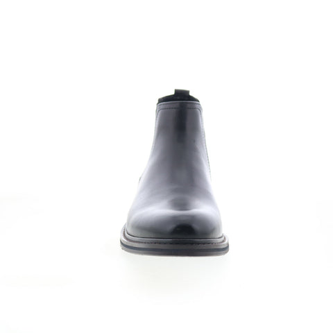 Zanzara Casey ZZ1730B Mens Black Leather Slip On Chelsea Boots