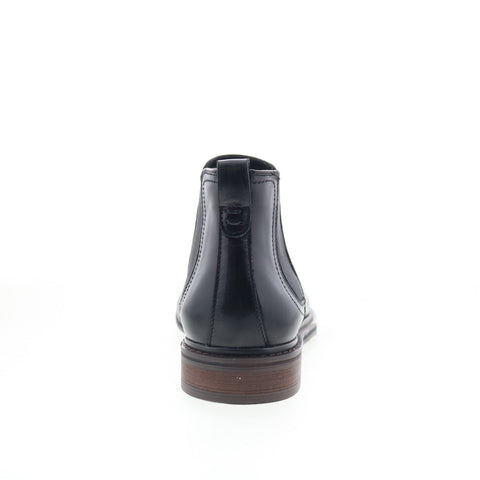 Zanzara Casey ZZ1730B Mens Black Leather Slip On Chelsea Boots
