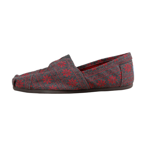 Toms Classics 001105A11 Mens Red Canvas Slip On Lifestyle Sneakers Shoes