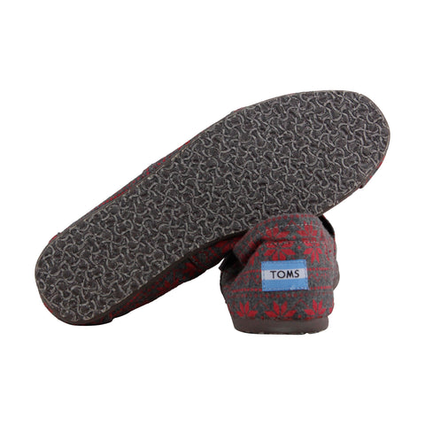 Toms Classics 001105A11 Mens Red Canvas Slip On Lifestyle Sneakers Shoes