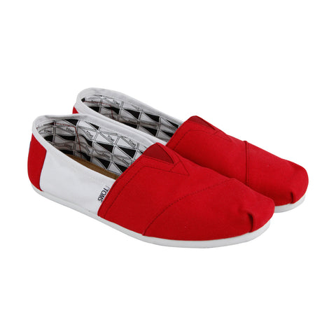 Toms Classics University Of Wisconsin Mens Red Canvas Lifestyle Sneakers Shoes
