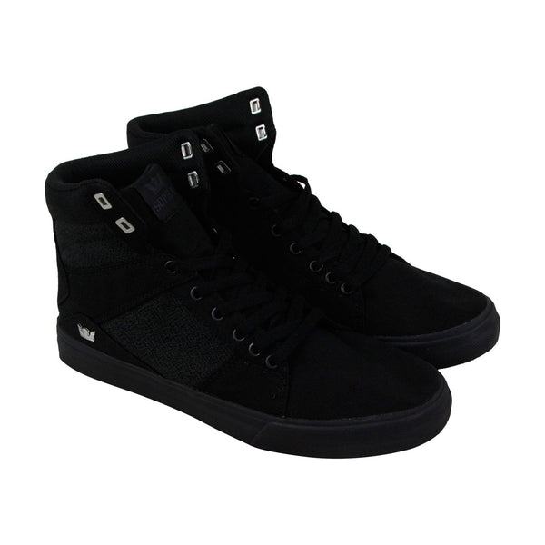 Supra Aluminum 05662-001-M Mens Black Canvas High Top Skate