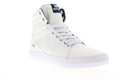Supra Aluminum 05662-101-M Mens White Canvas Lace Up Skate