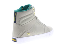 Supra Aluminum 05662-256-M Mens Gray Canvas Lace Up Skate Sneakers